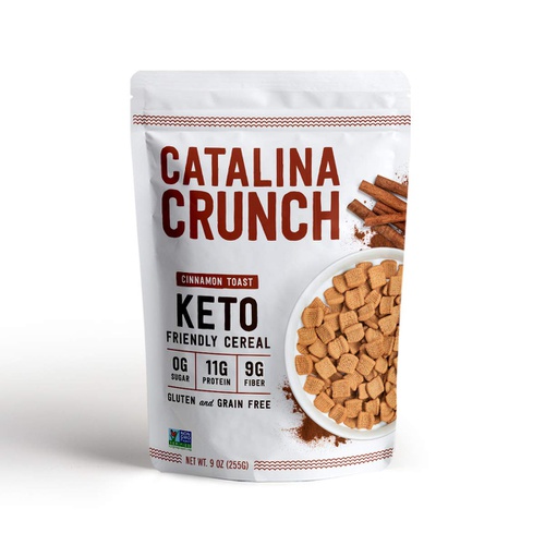  Catalina Crunch Cinnamon Toast Keto Cereal (4-Pack): Keto Friendly, Low Carb, Zero Sugar, Plant Protein, High Fiber, Gluten & Grain Free