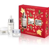Caudalie Vinoperfect Instant Brightening Set: Anti-Dark Spot and Brightening Trio including a Complexion Correcting Serum, Day Cream with Niacinamide, Glycolic Overnight Moisturize