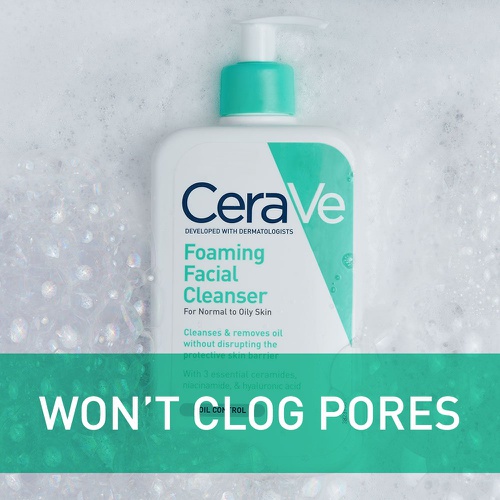  CeraVe Foaming Facial Cleanser | Makeup Remover and Daily Face Wash for Oily Skin | 19 Fluid Ounce