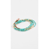 Chan Luu Turquoise Pearl Wrap Bracelet
