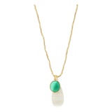 Chan Luu Pearl and Turquoise Necklace