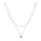 Chan Luu Pre-Layered Enamel Bead Necklace with Charm