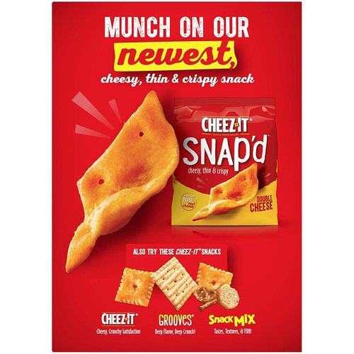  Cheez-It, EXTRA TOASTY, NEW FLAVOR! Baked Snack Crackers 12.4oz. 4 pack