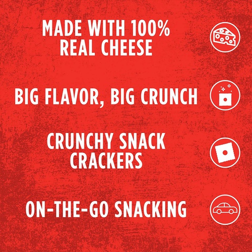  Cheez-It Grooves Crunchy Cheese Snack Crackers Scorchin Hot Cheddar Perfect for Snacking 9oz Box12, 12 Count