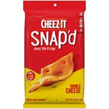 Cheez-It Snapd, Cheesy Baked Snacks, Double Cheese, 3.6oz Pouch(Pack of 6)