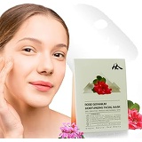 CiOrip Rose Geranium Moisturizing Facial Mask, Simple, Natural, Beauty - for Dry, Sensitive, Fragile and Normal Skin - Just this Sheet Nothing Else - Patent Hydrosol packaging - 0.