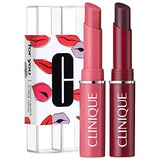 CLINIQUE For You, For Me shareable duo - Almost Lipstick Pink Honey & Black Honey .04oz/1.2g each
