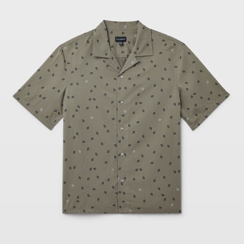 클럽모나코 Short Sleeve Camp Collar Diamond Print Shirt