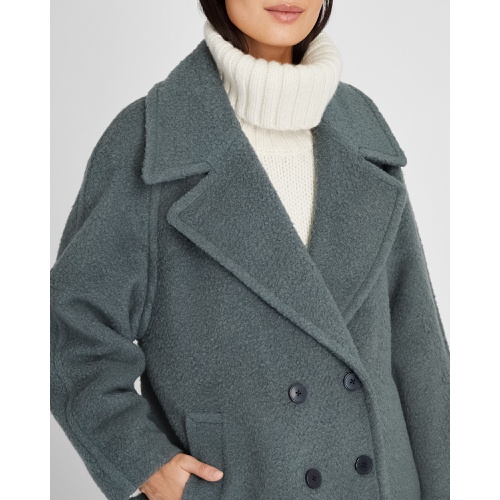 클럽모나코 Double-Breasted Textured Relaxed Coat