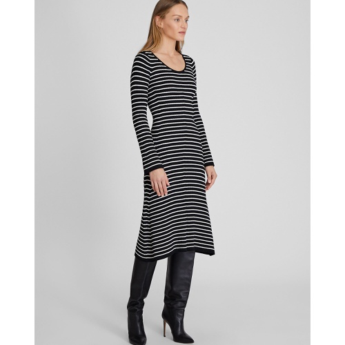 클럽모나코 Midi Striped Sweater Dress