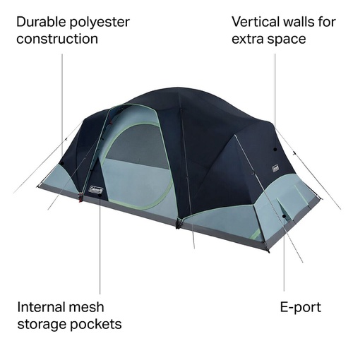 콜맨 Coleman Skydome XL Tent: 10-Person 3-Season - Hike & Camp