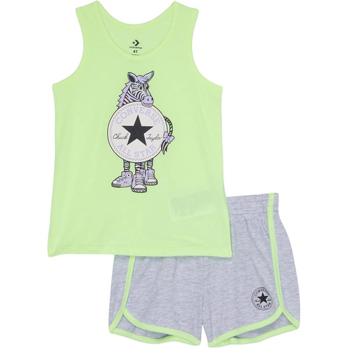 컨버스 Converse Kids Zebra Top and Shorts Set (Toddler)