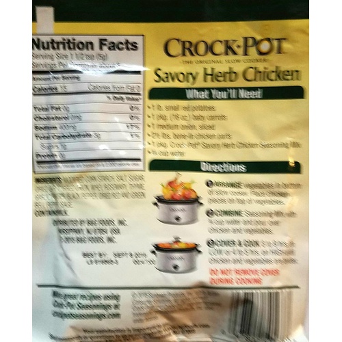  Crockpot BBQ Pulled Pork, Hearty Beef Stew, Savory Herb Chicken, Savory Pot Roast - Slow Cooker Seasoning Mix - Variety Pack of 4 - 1.5 Oz Each