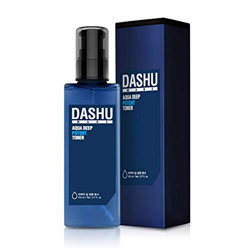  DASHU Mens Aqua Deep Potent Toner 5.17fl oz  Facial toner, Tightens pores, All skin types, Recondition and purify skin, Anti-aging, Dead skin care, Moisturizing