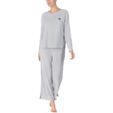 DKNY Long Sleeve Top and Ankle Pants Set