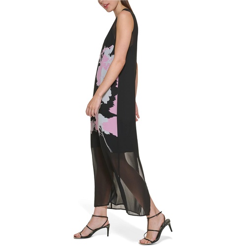 DKNY DKNY Printed Sleeveless Midi Dress