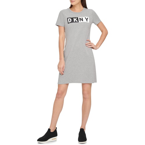 DKNY DKNY Two-Tone Logo T-Shirt Dress