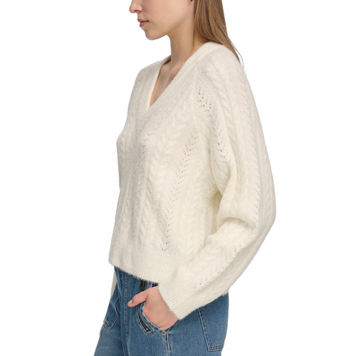 DKNY Womens Long-Sleeve Novelty Knit Sweater