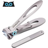 DR. MODE Nail Clippers for Thick Nails - DRMODE 15mm Wide Jaw Opening Extra Large Toenail Clippers Cutter with Nail File for Thick Nails, Heavy Duty Fingernail Clippers for Men, Seniors