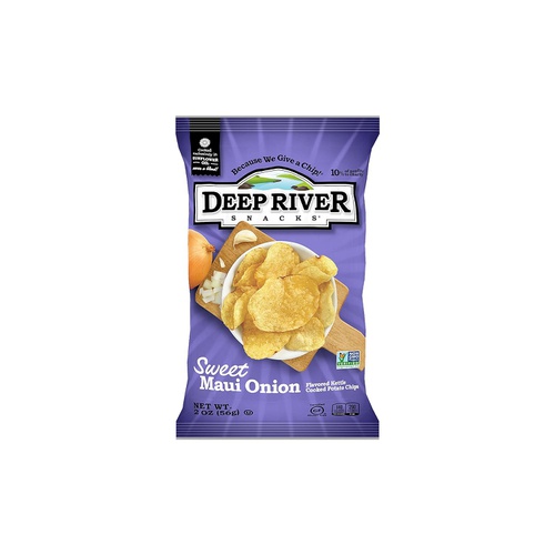  Deep River Snacks Sweet Maui Onion Kettle Cooked Potato Chips, 1-Ounce (Pack of 80)