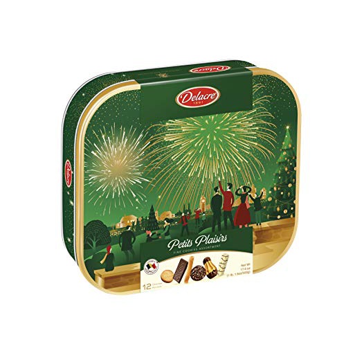  Delacre Petits Plaisirs Belgian Cookie Variety Tin, 17.6 Ounce