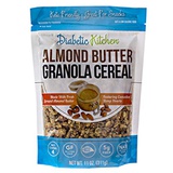 Diabetic Kitchen Almond Butter Granola Cereal - Low Carb Snacks & Breakfast Food w/ No Added Sugar - Keto Friendly, 4 Net Carbs, Gluten-Free & Non-GMO (11 oz)