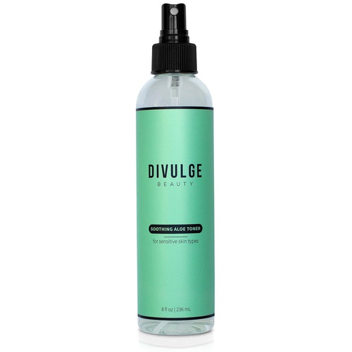  Divulge Beauty Aloe Vera Toner for Face Hydrating Facial Toner Mist Spray Treatment Tonic for Women Alcohol-Free, Fragrance-Free for Cystic Acne, Clean Pores, Dry Skin, Glowing Skin Astringent 8o