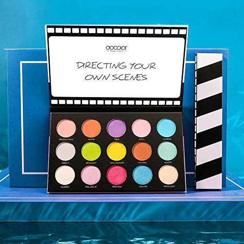  Eyeshadow Palette Docolor 15 Colors Scene Stealer Eye Shadow Palette & 4 PC Eye Makeup Brush Set, Highly Pigmented Matte Shimmer Makeup Palette With Eyeshadow Brushes Blending Cosm