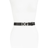 Dolce&Gabbana Crystal Buckle Leather Belt_NERO