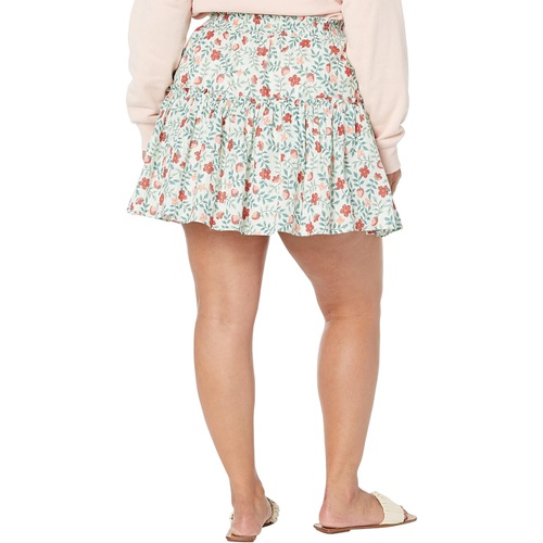  Draper James Plus Size Pull-On Miniskirt in Strawberry Field