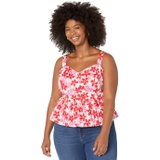 Draper James Plus Size Martie Tie Back Top in Exploded Daisies