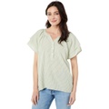 Dylan by True Grit Charlie Cotton Linen Ruffle Sleeve Blouse