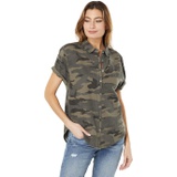 Dylan by True Grit Double Weave Cotton Camo Short Sleeve Button-Up Shirt