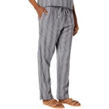 Dylan by True Grit Villa Stripes Double Cotton Crop Drawstring Pants with Pockets
