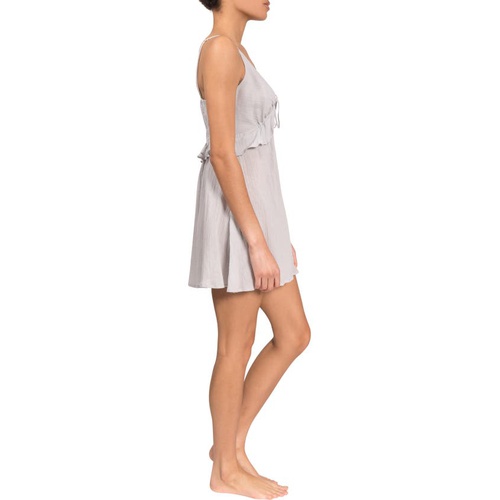 Everyday Ritual Isabelle Tie-Front Cotton Chemise_MIST