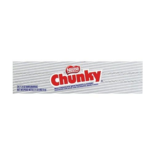  EXYL Nestle Chunky Chocolate Single Candy Bars, 1.4 Ounce (Pack of 24)(uscandyonline)