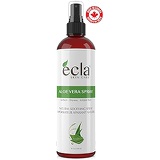 Ecla SKIN CARE Aloe Vera Spray Mist for Face Body and Hair - Made in Canada with Organic Real Juice (Not Powder) 8 Oz - 240ml Natural Formula Toner to Moisturize and Rebalance Skin and Relieve Su