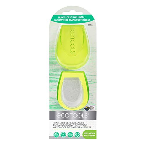  Ecotools Perfecting Sponge Makeup Blender with Travel Case, Beauty Sponge, Made with Recycled and Sustainable Materials