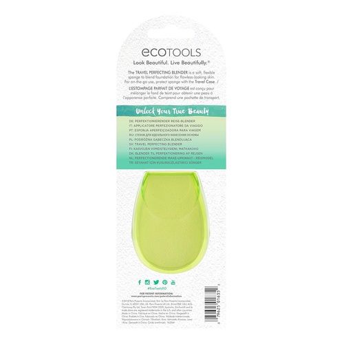  Ecotools Perfecting Sponge Makeup Blender with Travel Case, Beauty Sponge, Made with Recycled and Sustainable Materials