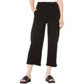 Eileen Fisher Petite Cropped Straight Pants in Lightweight Organic Cotton Terry