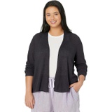 Eileen Fisher V-Neck Cardigan in Organic Linen Cotton Airy Tuck