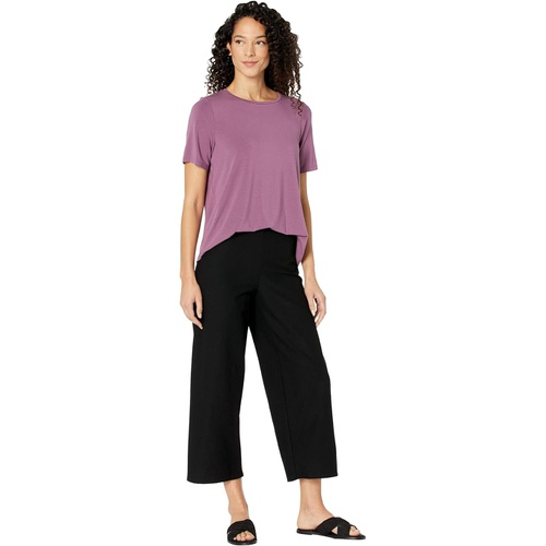  Eileen Fisher Straight Cropped Pants in Washable Stretch Crepe