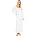 Eileen West Cotton Dobby Stripe Woven 3/4 Sleeve Long Button Front Robe