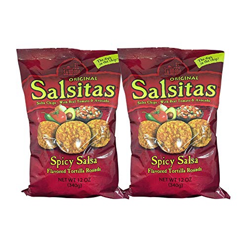  El Sabroso Salsitas Spicy Salsa Tortilla Chips 12 oz. Bag (2 Bags)