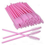 Elisel 100 PCS Disposable Mascara Brushes Eyelash Brushes Mascara Brushes Eye Lash Eyebrow Applicator Cosmetic Makeup Brush Tool Kits (Pink)
