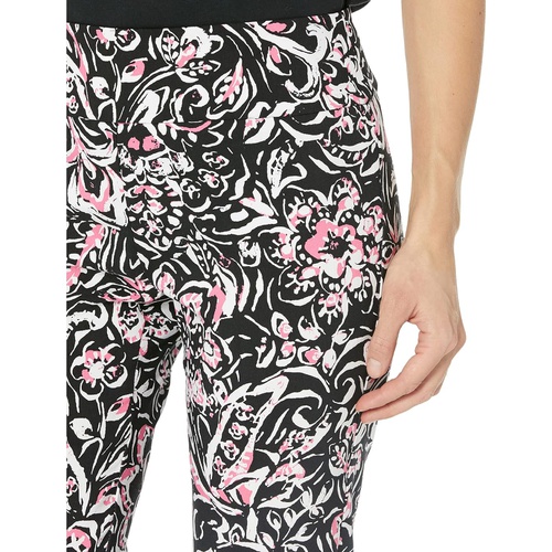  Elliott Lauren Tickled Pink Pull-On Crop Pants with Side Vent Detail