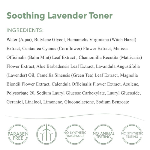  emerginC Soothing Lavender Toner - Gentle + Soothing Toner with Chamomile + Magnolia for Sensitive Skin + Minor Visible Redness (8.1 Ounces, 240 Milliliters)