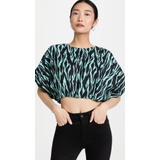 English Factory Striped Keyhole Top