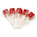 Espeez Cinnamon Cube Lollipops Suckers 12 Count Red Square Shaped Candy Lollipops