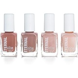 Eternal 4 Collection  Set of 4 Nail Polish: Long Lasting, Mirror Shine, Quick Dry, Neutral Colors (Wild Nudes)